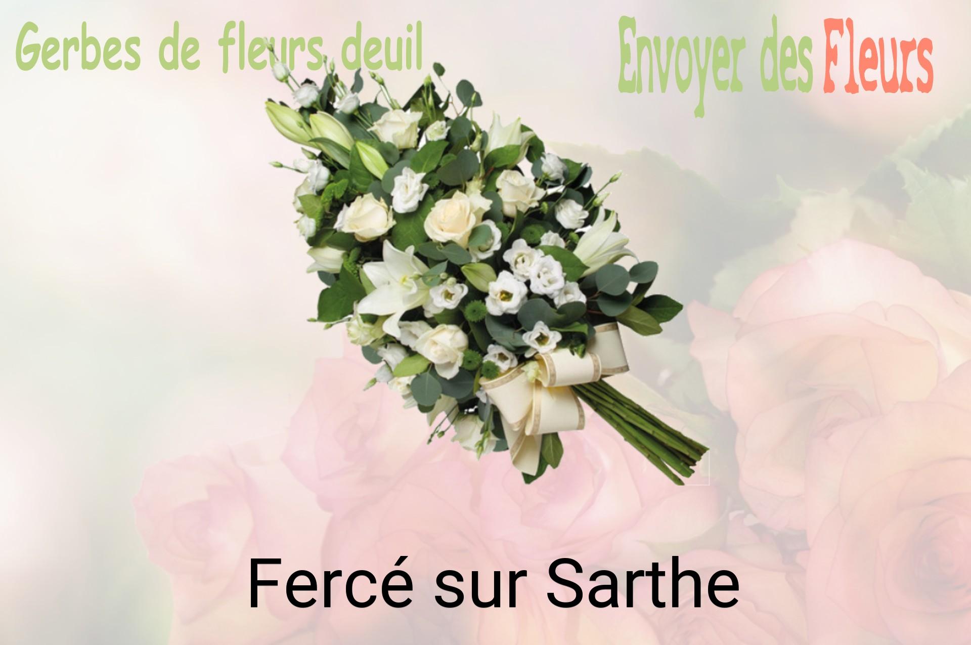 Gerbe de fleurs de deuil livrée à Fercé-sur-Sarthe